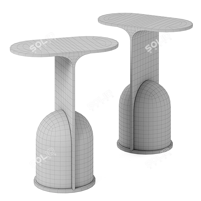 Modern Alto Side Table Design 3D model image 5