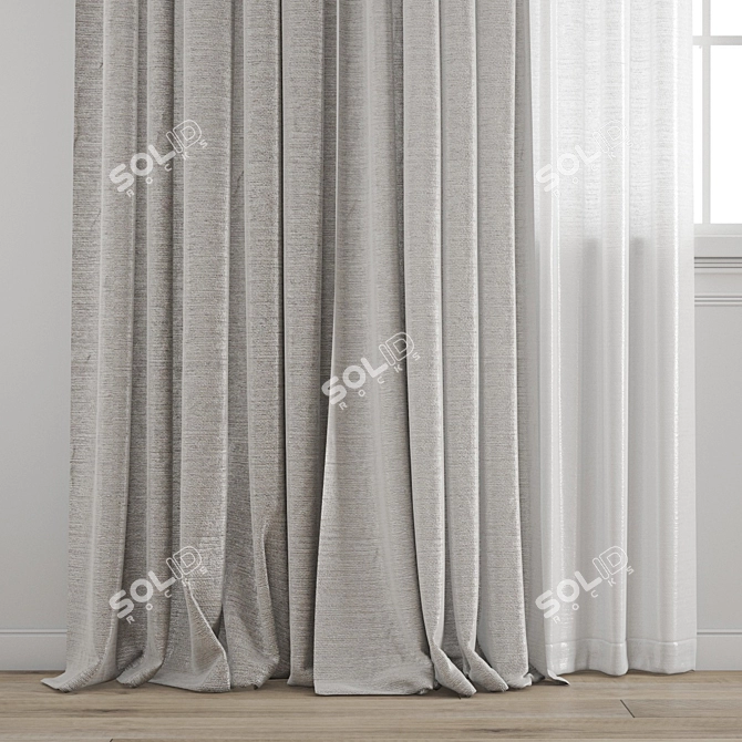 Polygonal Curtain Model Bundle 3D model image 2