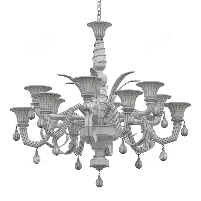 Elegant Orleans Chandelier 3D model image 2