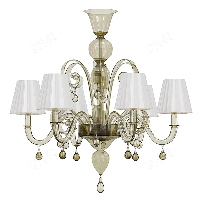 Parisian Elegance Chandelier 3D model image 1