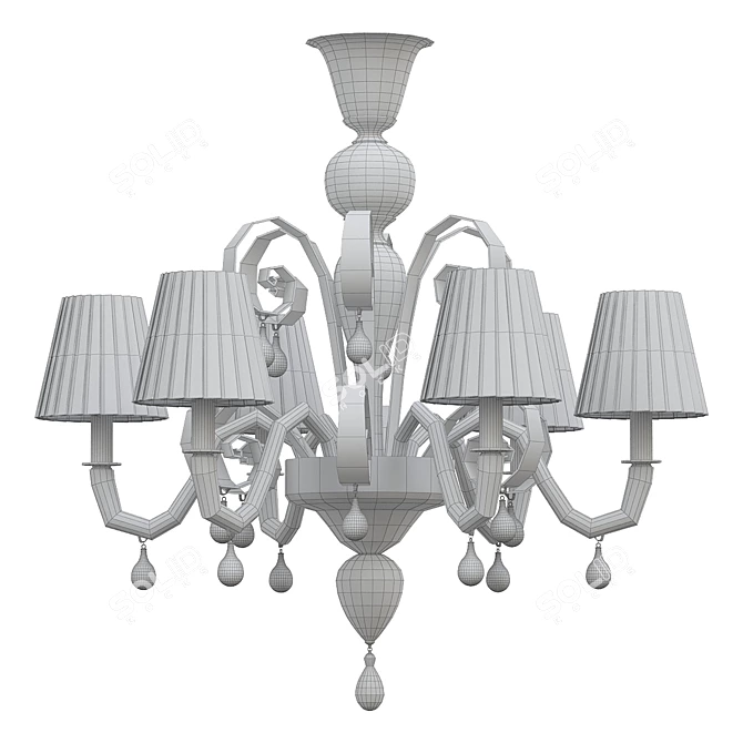 Parisian Elegance Chandelier 3D model image 2