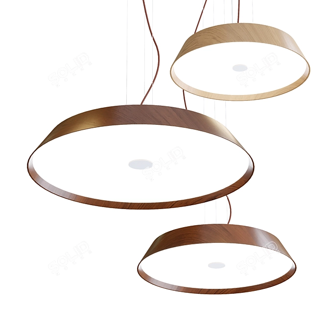 Trapezoid LED Pendant Light 3D model image 1