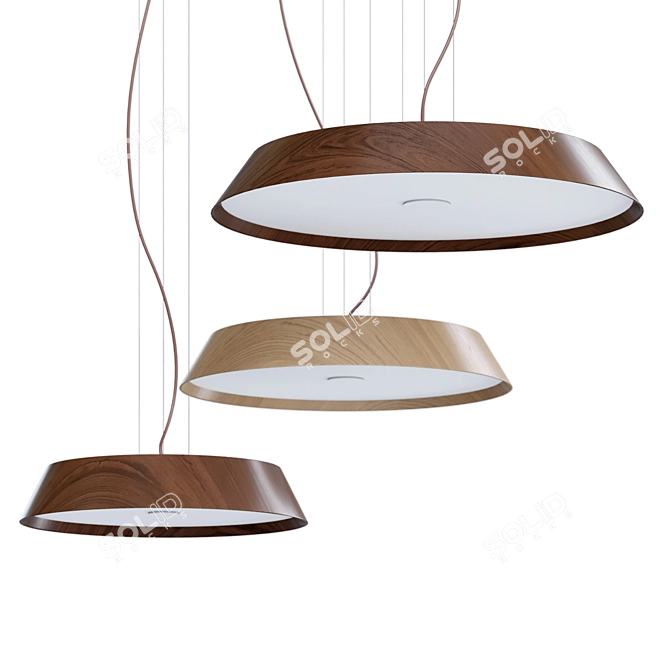 Trapezoid LED Pendant Light 3D model image 2