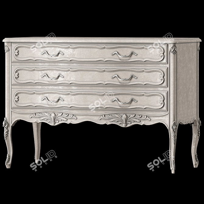 Provencal Nightstand & Dresser Set 3D model image 2