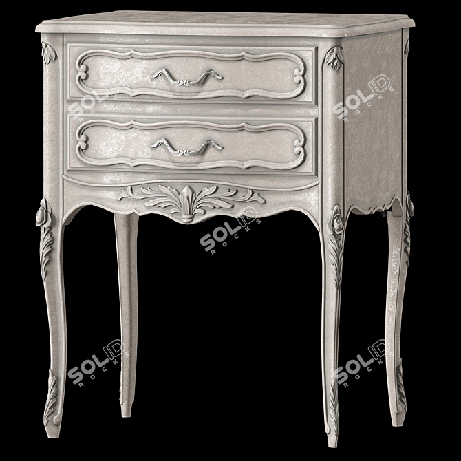 Provencal Nightstand & Dresser Set 3D model image 3