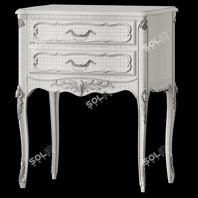 Provencal Nightstand & Dresser Set 3D model image 5