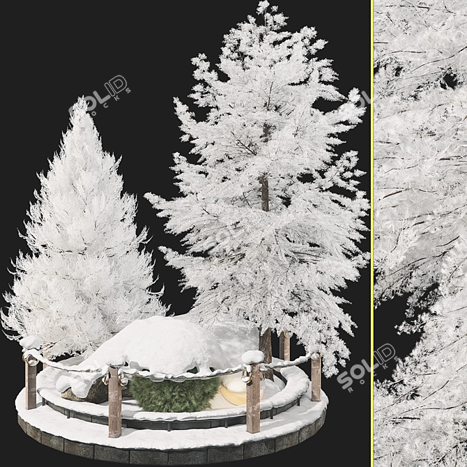 Winter Wonderland Plant Set 3D model image 1