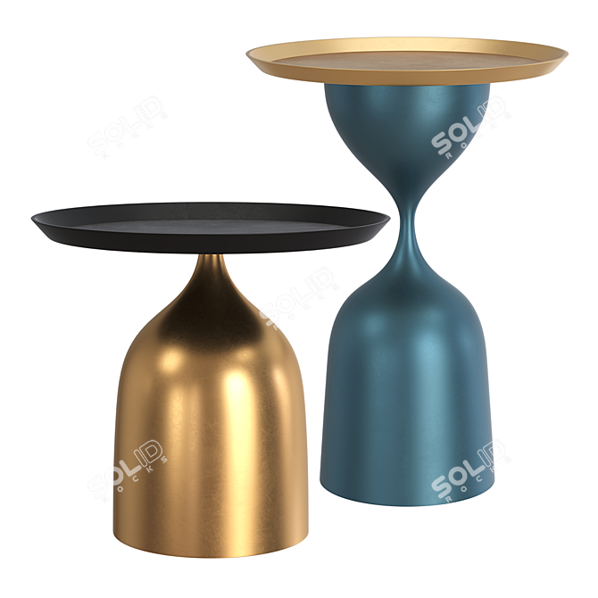 Marbella Side Table, Elegant Design 3D model image 1