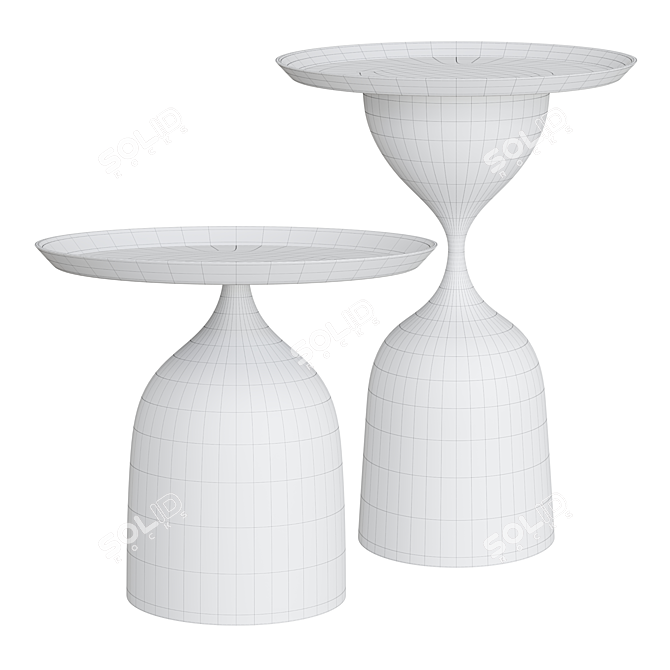 Marbella Side Table, Elegant Design 3D model image 2