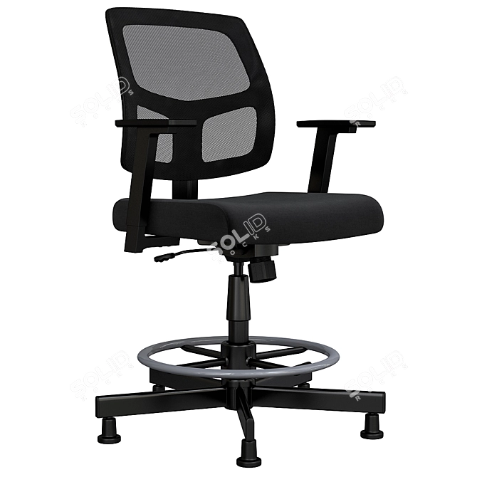 Modern Ikea Office Chair Rotation System 3D model image 1