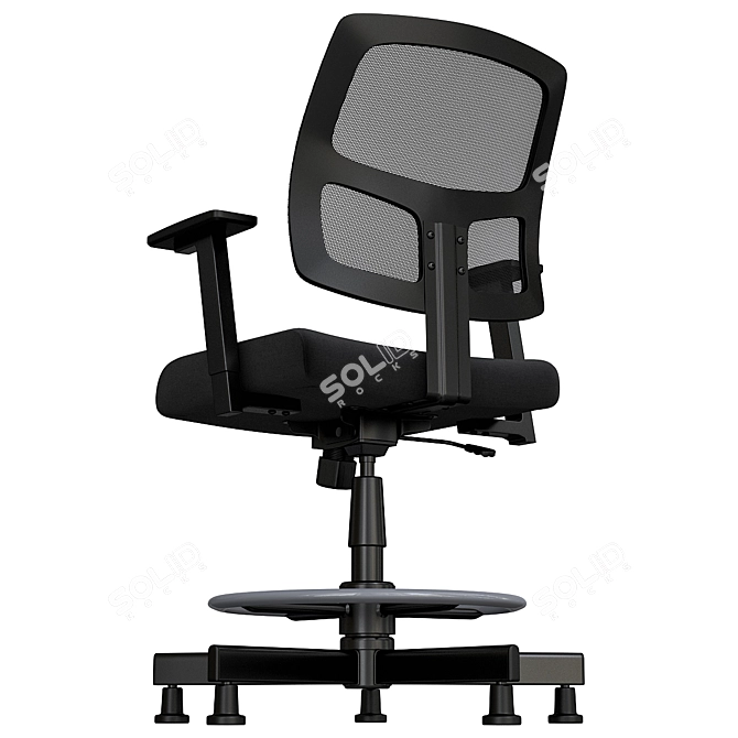 Modern Ikea Office Chair Rotation System 3D model image 2