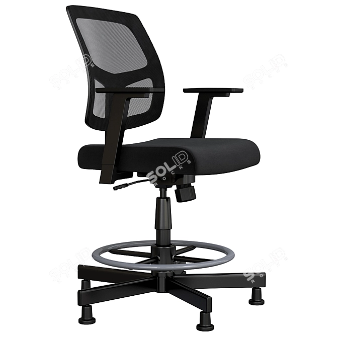 Modern Ikea Office Chair Rotation System 3D model image 3