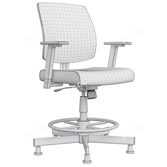 Modern Ikea Office Chair Rotation System 3D model image 5