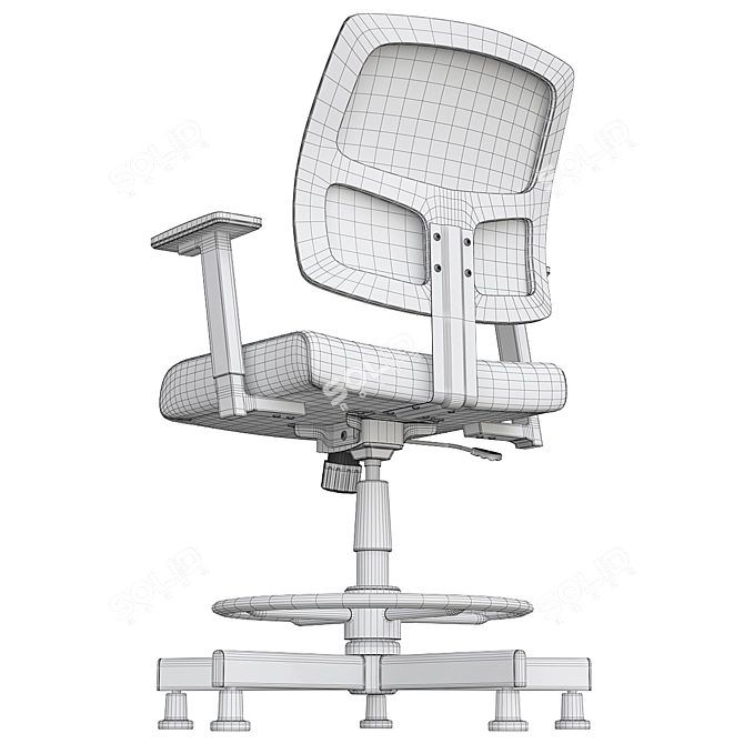 Modern Ikea Office Chair Rotation System 3D model image 6