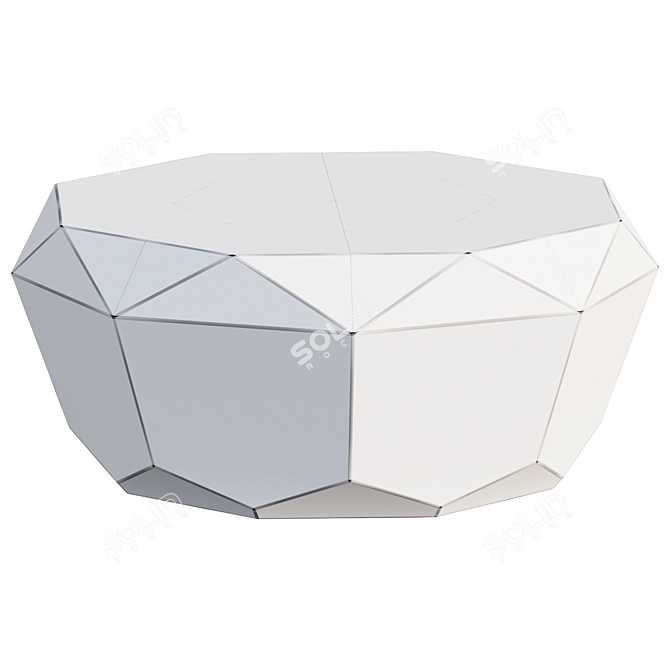 Gold Diamond Coffee Table: Modern Elegance 3D model image 2