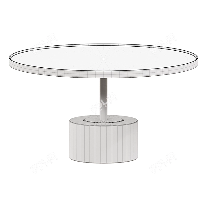 Alicia Glass Coffee Table, Modern 3D model image 2