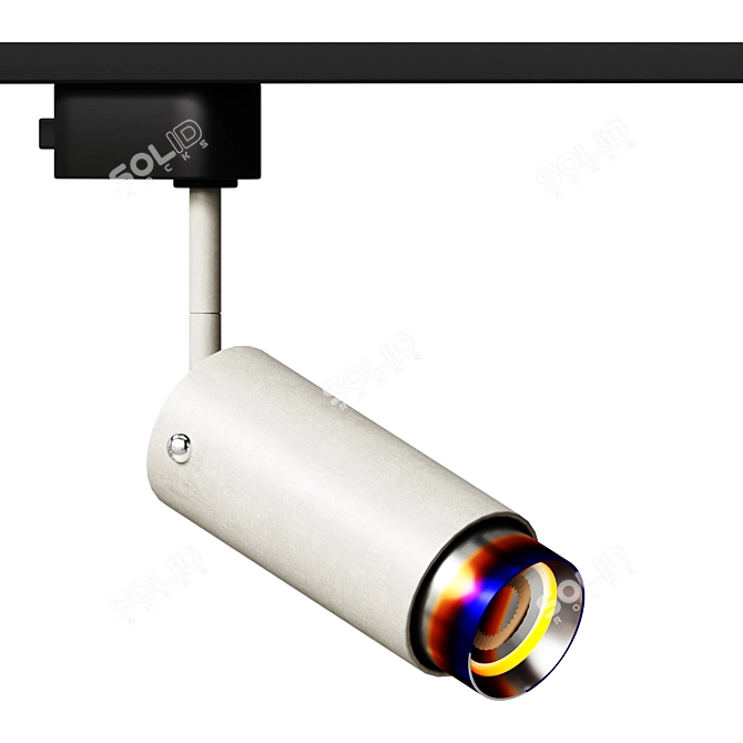 Industrial Track Lighting Fixture 3D model image 1