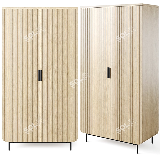 Retro-lit Boldin Wardrobe by MAISONS DU MONDE 3D model image 1