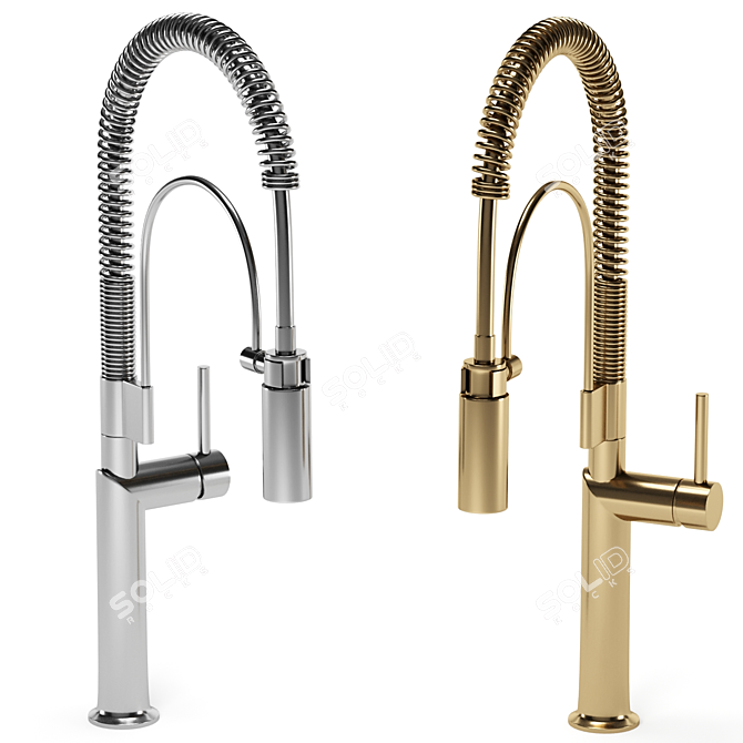 Modern Kitchen Faucet Set 3D model image 7