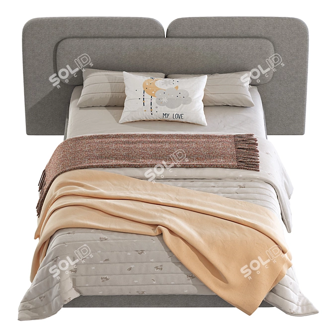 Angelo 312 Bed with Variants 3D model image 2