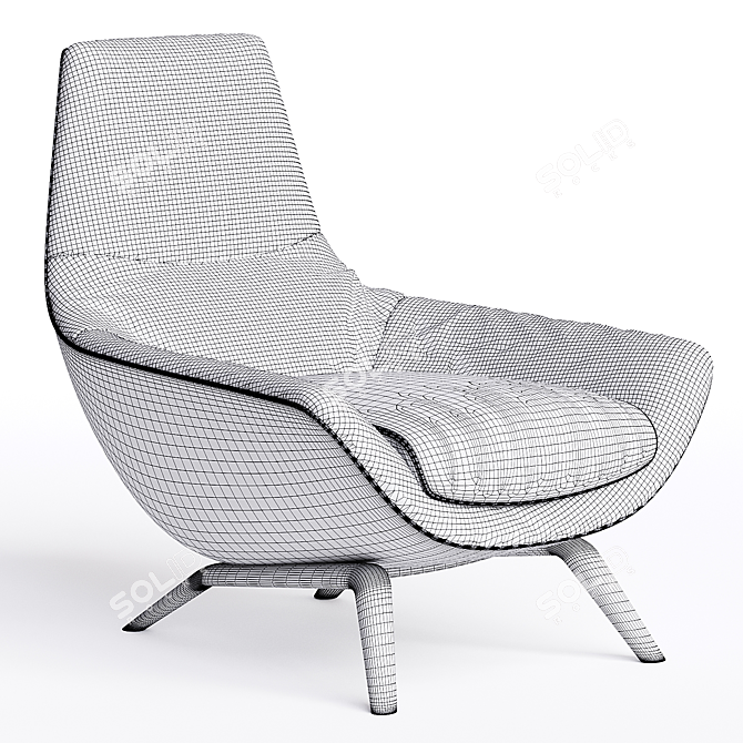 Ermes 2014 Armchair by Misuraemme 3D model image 2