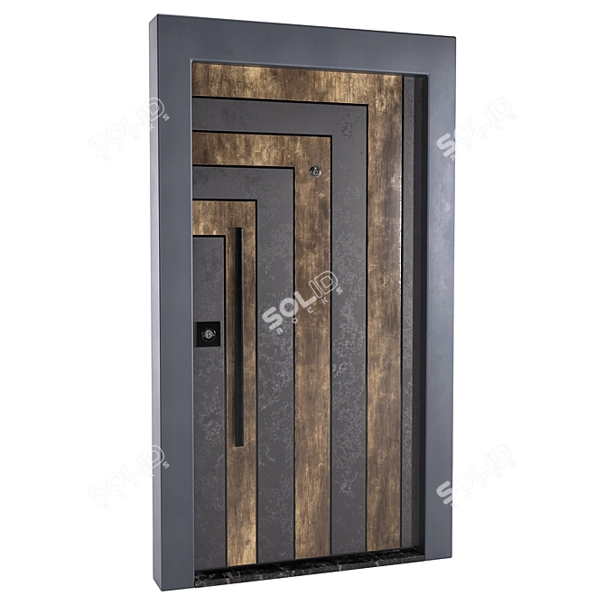 Luxury Entrance Door 01 3D model image 5