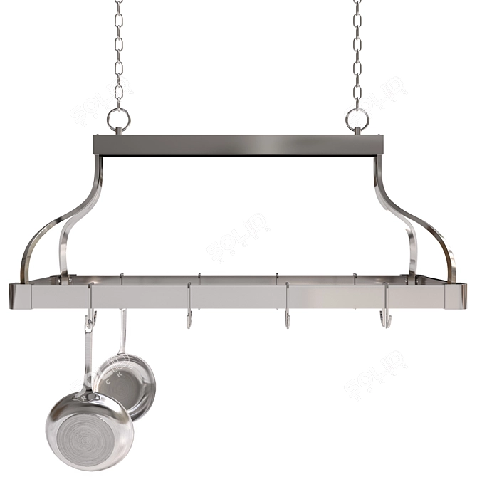 Ceiling Mounted Pot Rack Hanger 3D model image 1