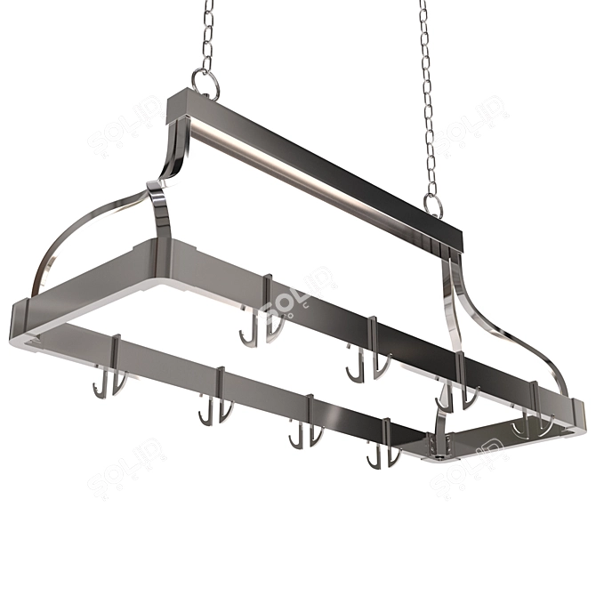 Ceiling Mounted Pot Rack Hanger 3D model image 2