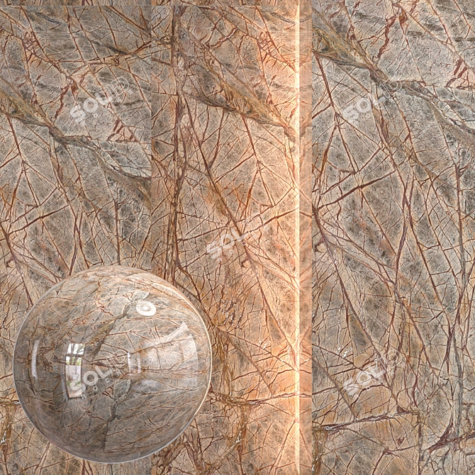 HIGH-RES TEXTURED MATERIALS, 4K TRANSLUCENT BOULDER 3D model image 1