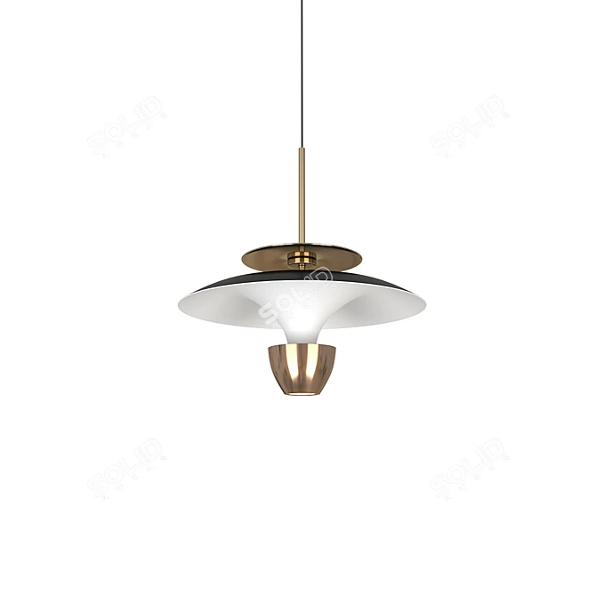 Dual Disk LED Pendant Light 3D model image 3