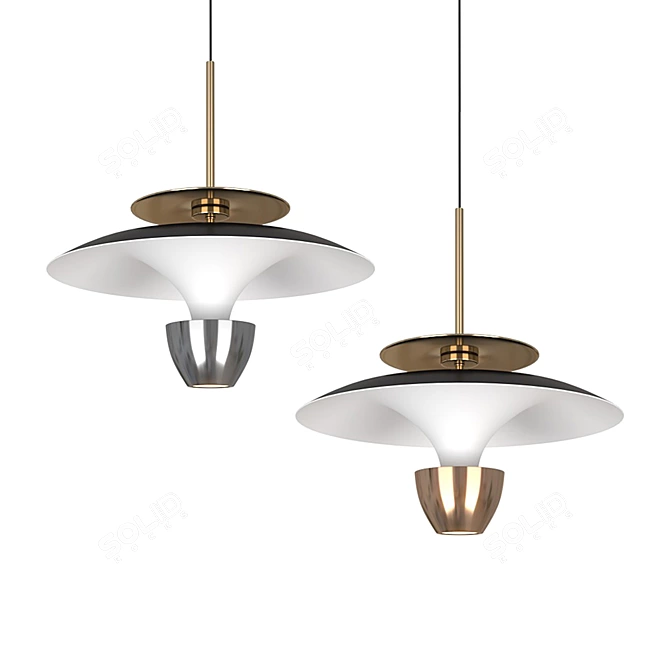 Dual Disk LED Pendant Light 3D model image 6