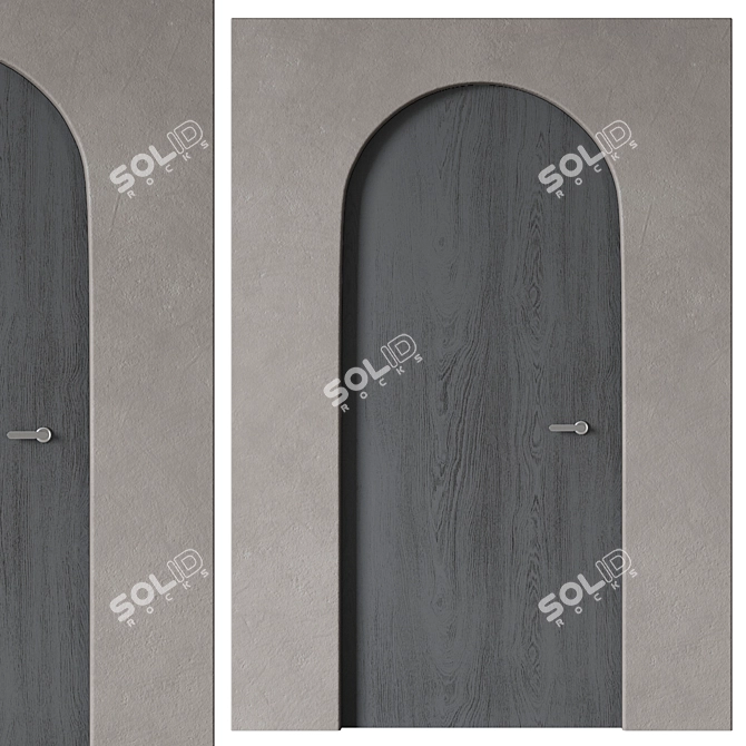 Archway Wooden Doors, 2100x900mm 3D model image 5