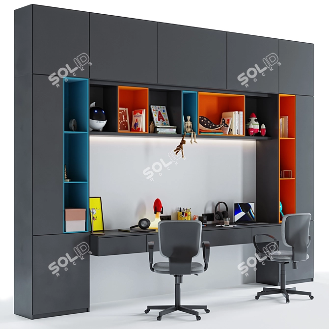 Kids Room Decor Set-002 3D model image 2