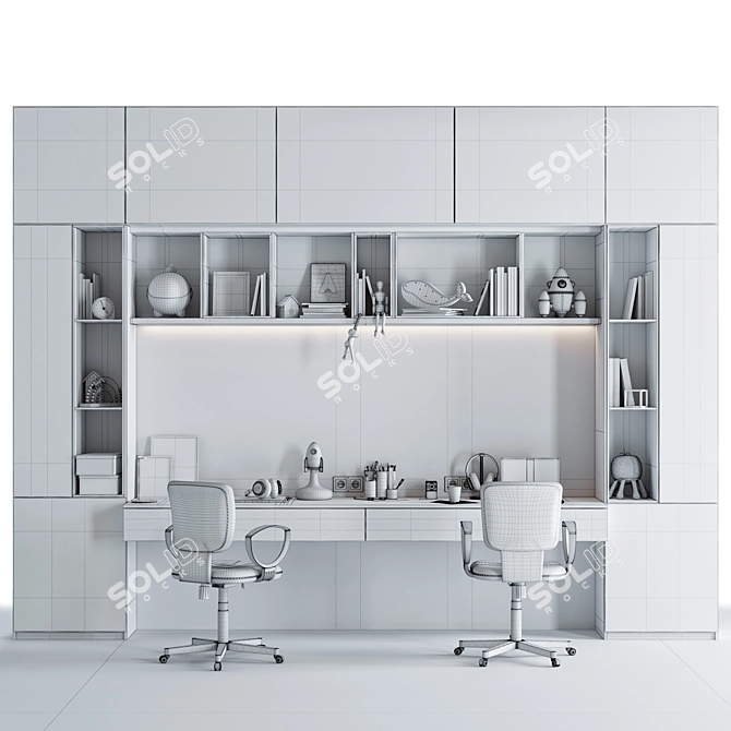 Kids Room Decor Set-002 3D model image 7