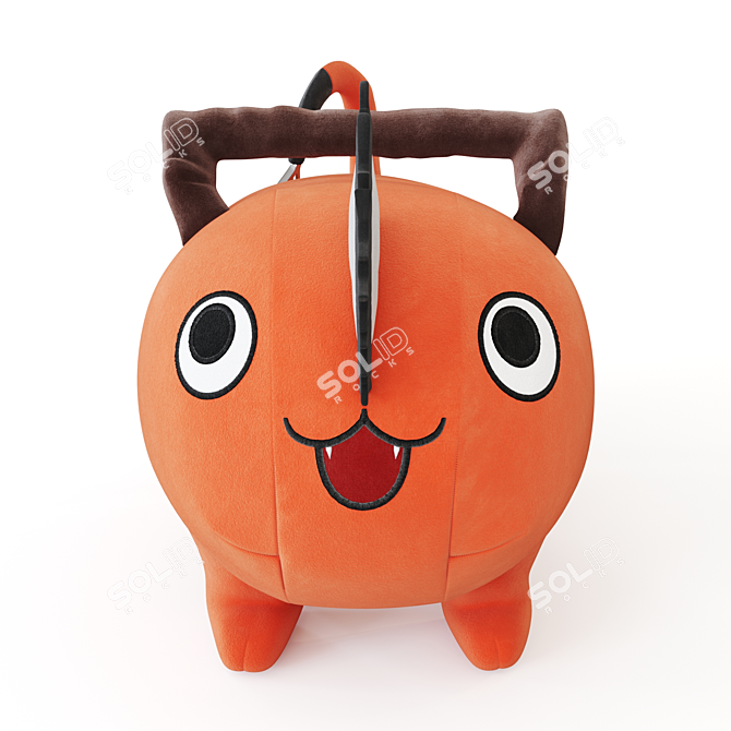 Chainsaw Man Pochita Plush: Adorable Anime Collectible 3D model image 3