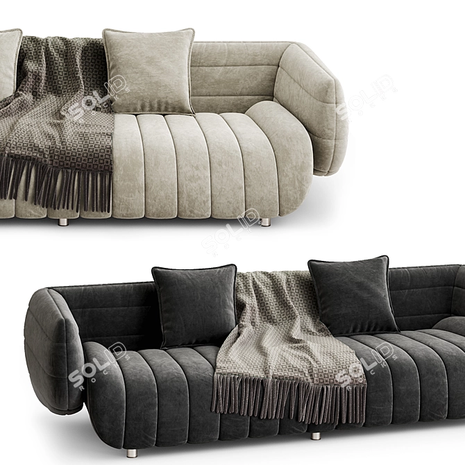 Contemporary Bambam 3-Seat Sofa 3D model image 7