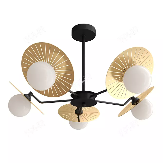 Sunflower Chandelier 70cm Diameter 3D model image 1