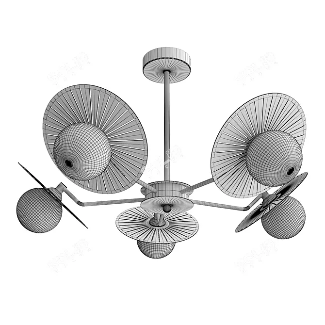 Sunflower Chandelier 70cm Diameter 3D model image 2