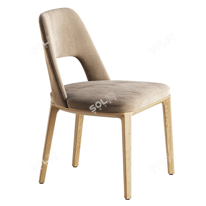 Elegant SOPHIE LITE Chair Poliform 3D model image 2