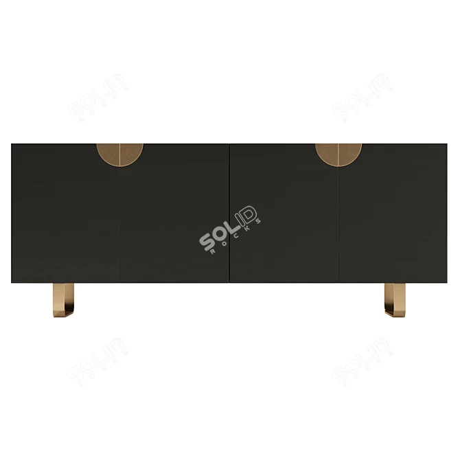 Modern Lacquered Glinda Sideboard - UVUnwrapped 3D model image 2