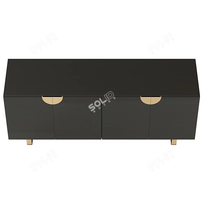 Modern Lacquered Glinda Sideboard - UVUnwrapped 3D model image 3