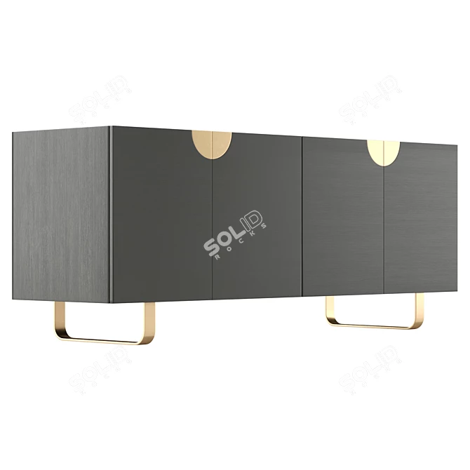 Modern Lacquered Glinda Sideboard - UVUnwrapped 3D model image 4