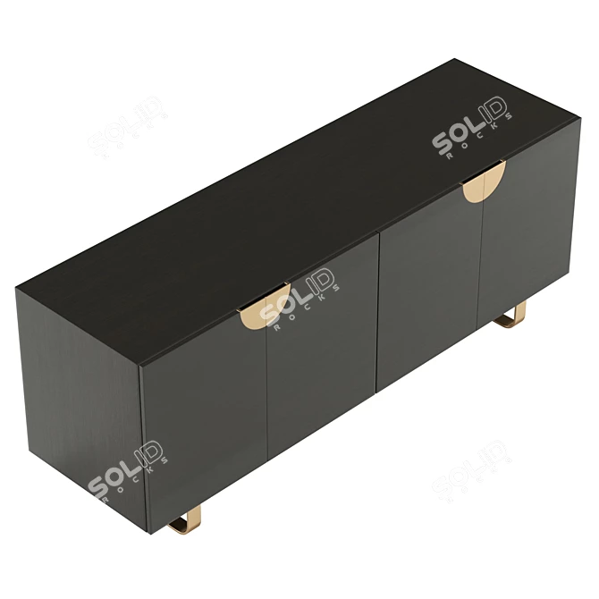 Modern Lacquered Glinda Sideboard - UVUnwrapped 3D model image 5