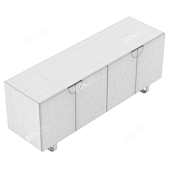 Modern Lacquered Glinda Sideboard - UVUnwrapped 3D model image 6