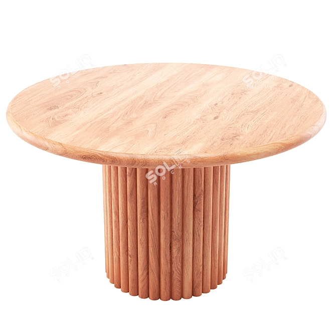 Scalloped Jewel Dining Table 3D model image 1