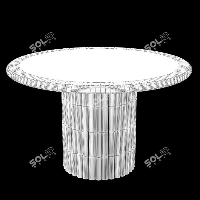 Scalloped Jewel Dining Table 3D model image 4