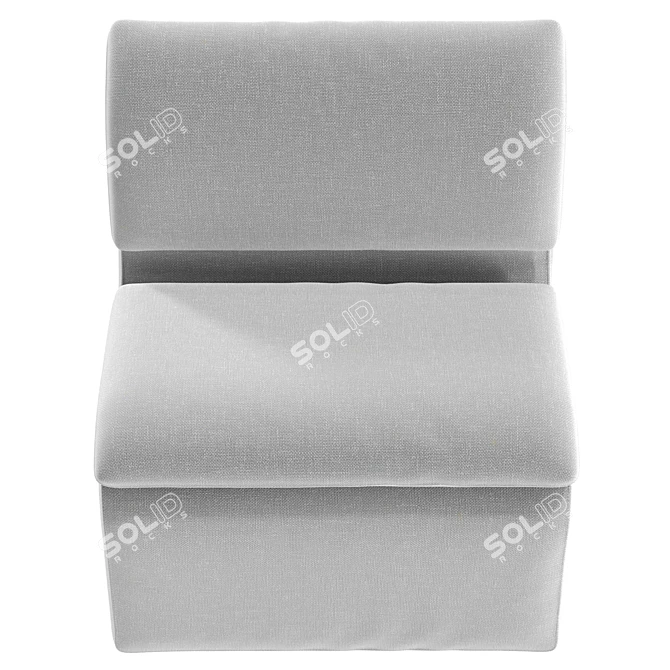 Boucle Curvature Chair 3D Model 3D model image 3