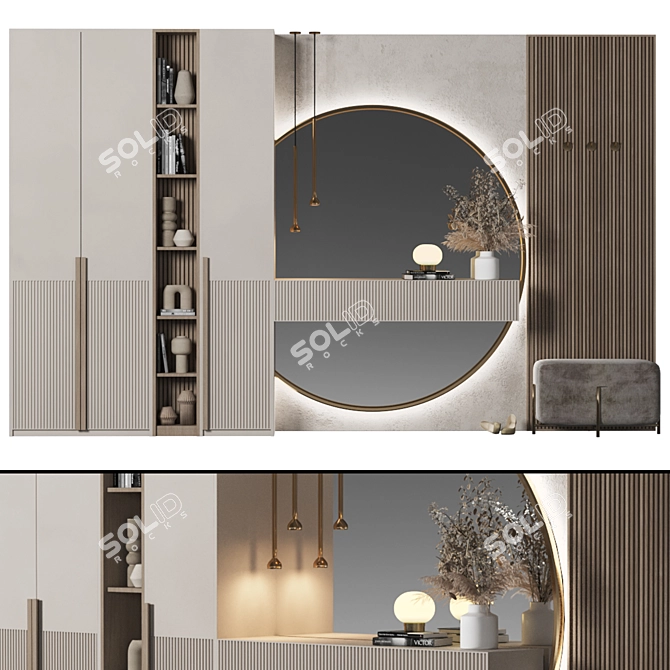 Modern Hallway Furniture Set 3D model image 4