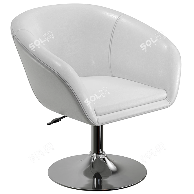 Swivel Minimalist Barrel Chair 3D model image 1