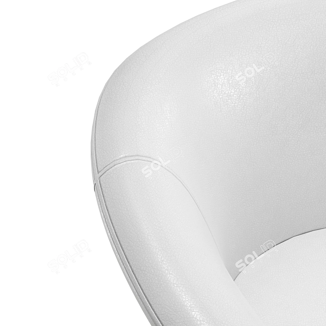 Swivel Minimalist Barrel Chair 3D model image 3